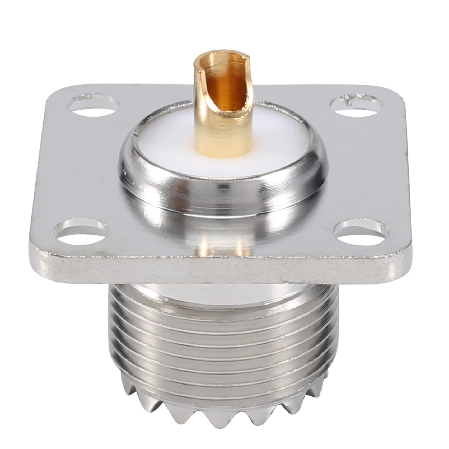 A03V UHF หญิง SO239 แผงติดที่หน้าแปลน Deck Mount Solder Cup ตัวเชื่อมต่อ RF