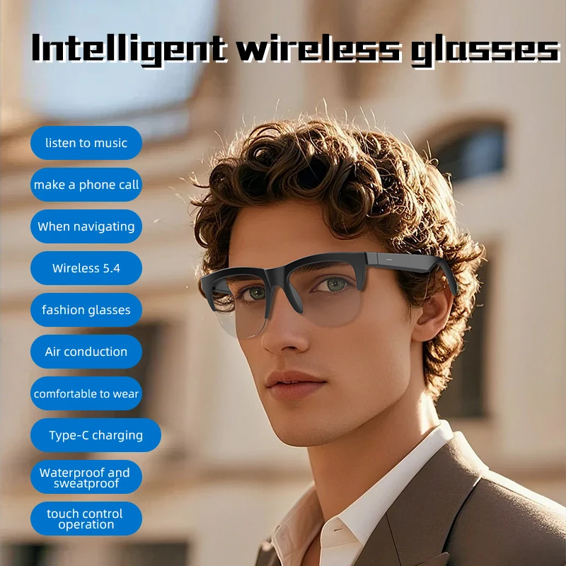 

Mijia Bluetooth Smart Glasses With AI Translation Camera Video Languages Translation Long Battery Life Photochromic Glasses