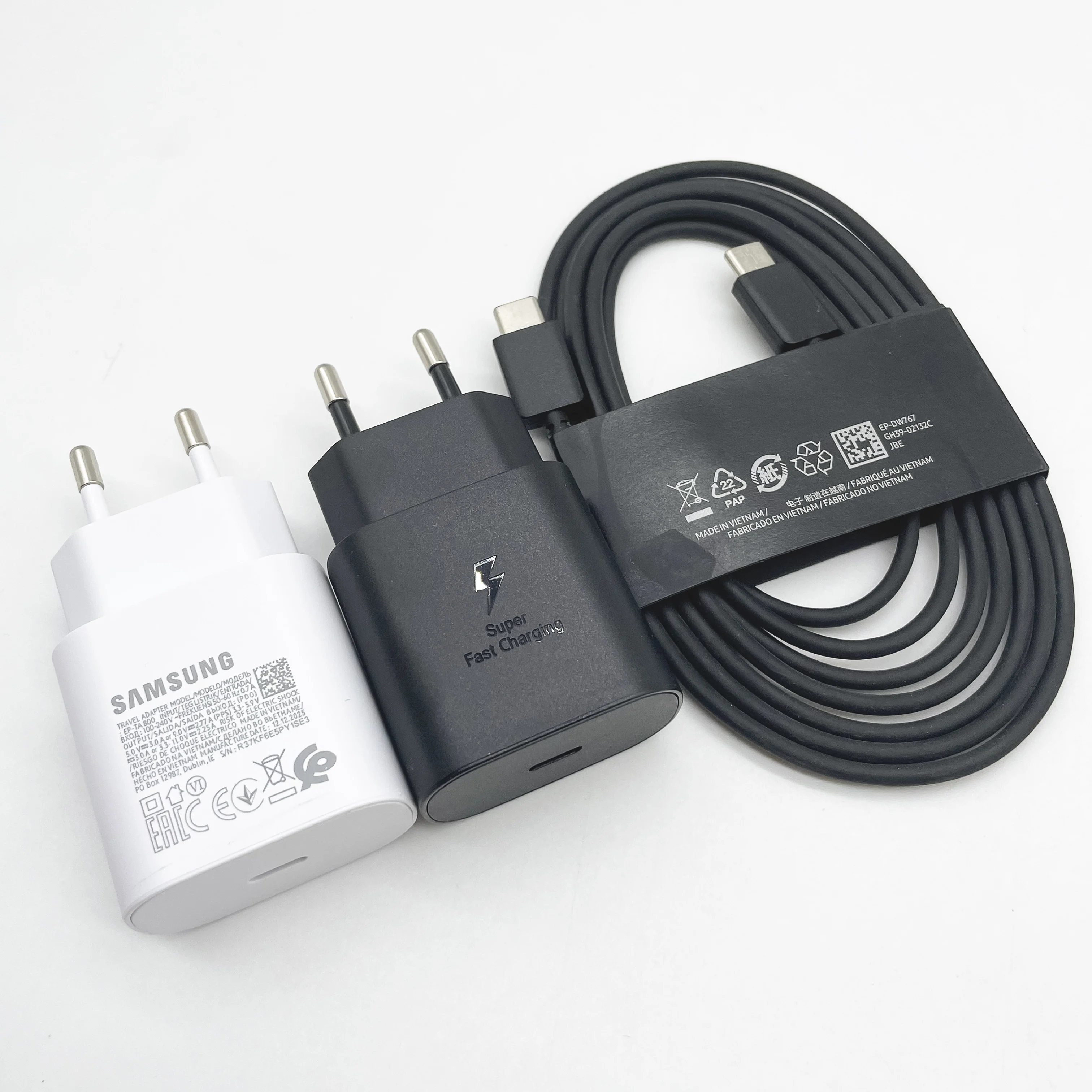 Cargador Superrápido PD PPS de 25W para Samsung S26 S24 S23 Ultra, Adaptador de Corriente EU para Galaxy S21 S20 FE A73 A53 A55 A54 Note 10 Plus