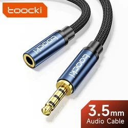Toocki 3.5mm Jack Aux Cable Support Mic For Headphones Speaker Extender Cord For Mobile Phone Car MP3/MP4 Audio Extension Cable