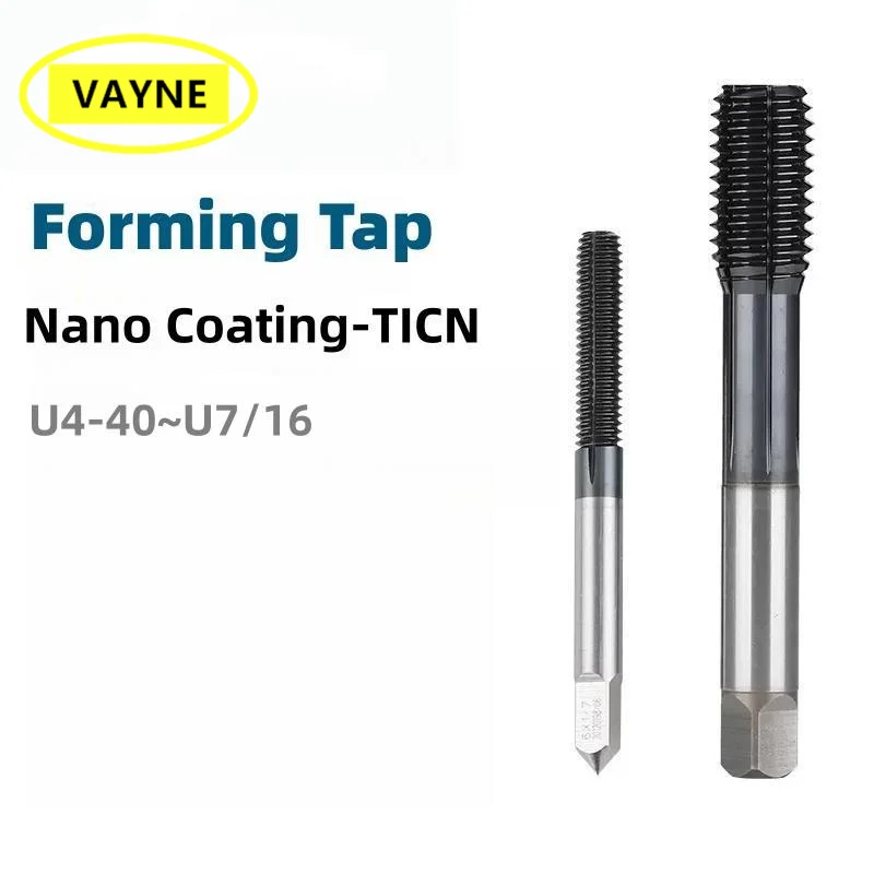 1PCS VAYNE HSSE อเมริกันขึ้นรูปก๊อก TICN UNC UNF UNS 2-56 4-40 5-40 6-32 3/16 5/16 3/8 7/16 1/2 9/16 5/8 เครื่อง Fine Tap