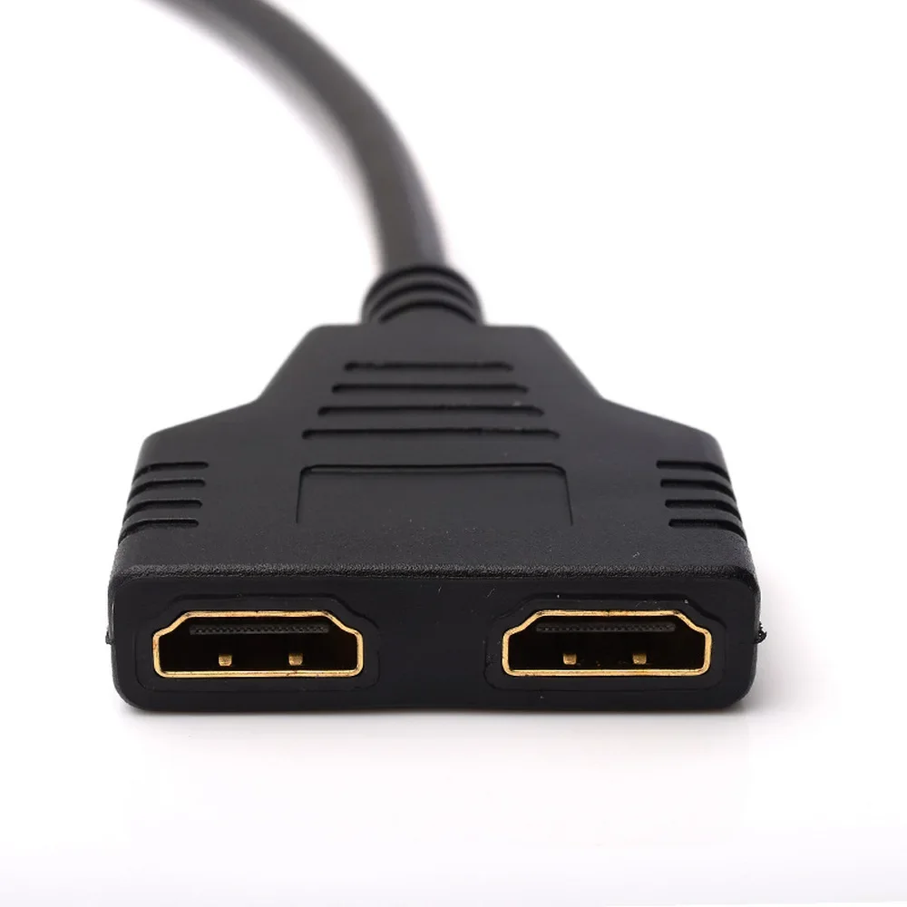 One Male To Two Female Port Adapter Converter HDMI-compatible Cable Splitter HDTV 2-port HDMI-compatible Switch