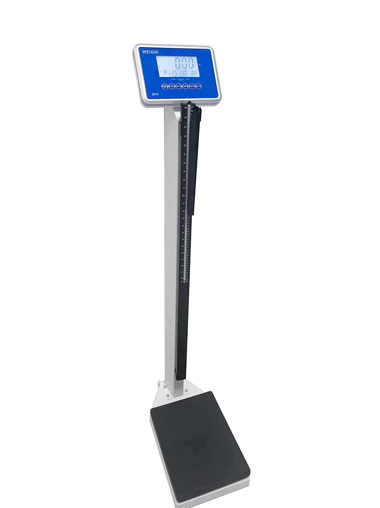 Heavy duty horizontal eye digital scale with height measuring rod