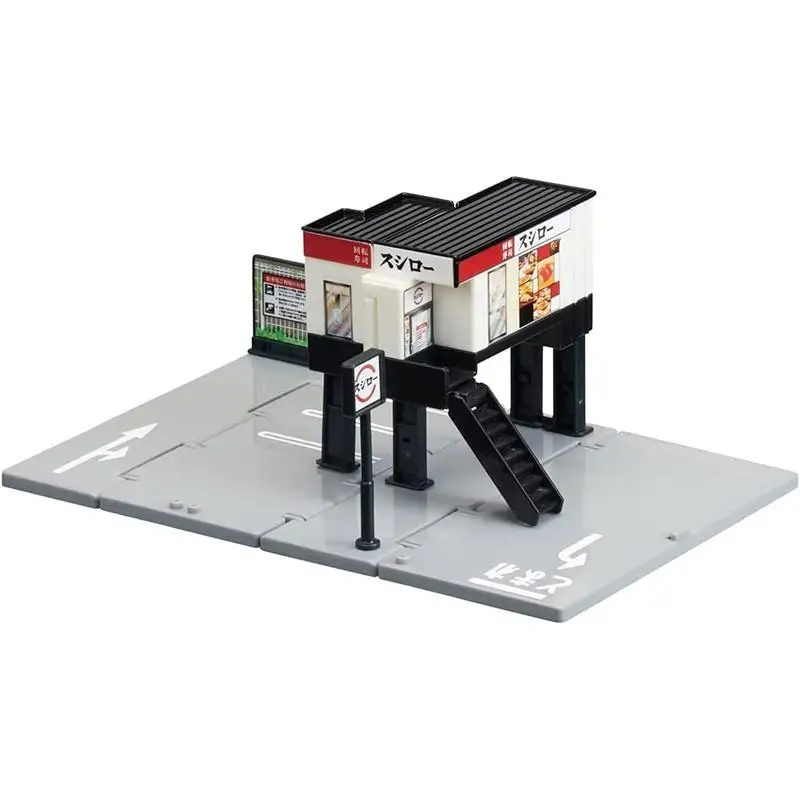 مجموعة مشهد مسار السيارة المصنوعة من خليط معدني من TAKARA TOMY TOMICA Town هدايا ألعاب للرجال والنساء، وزخارف قابلة للجمع للأطفال.