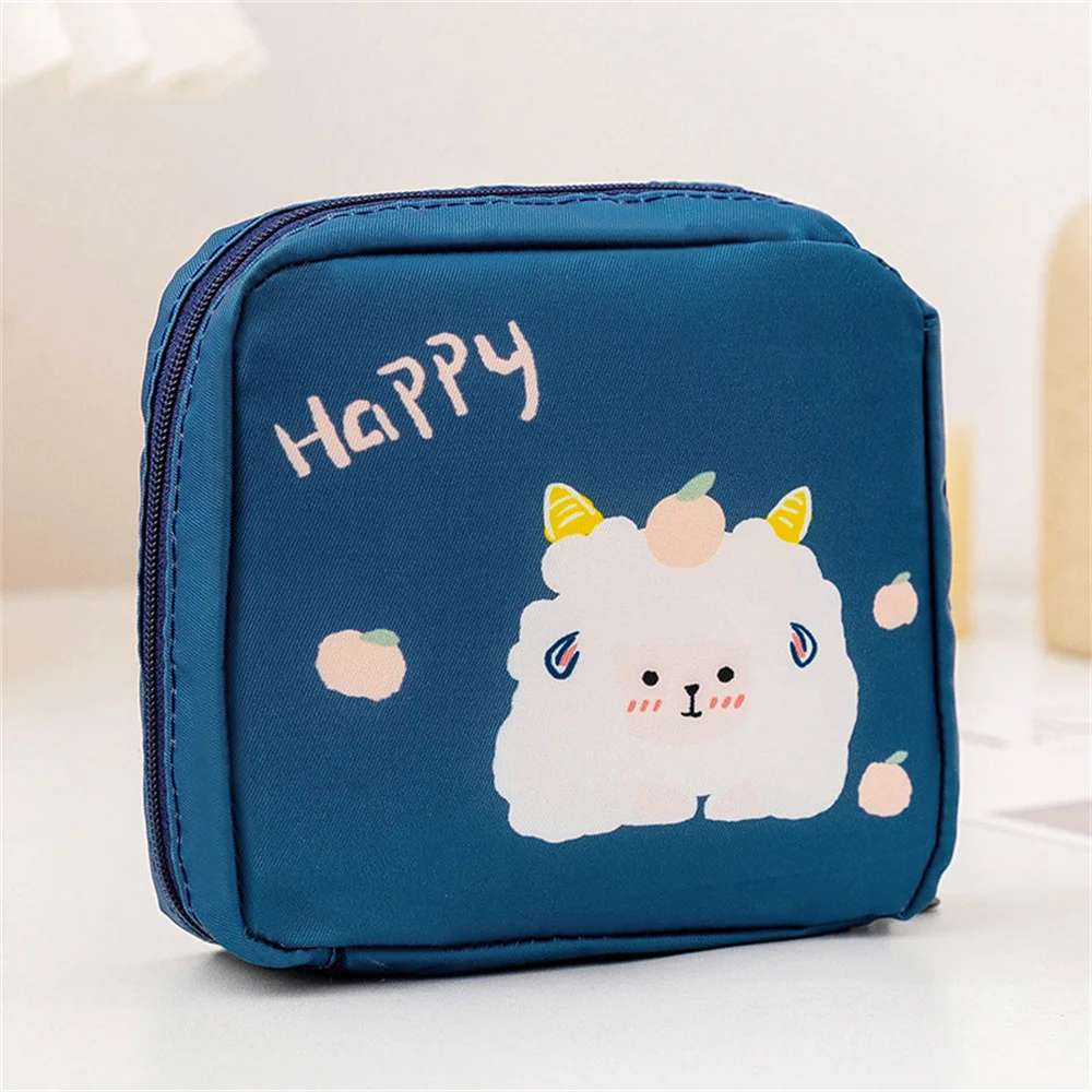 Multifunctional Rhombus Pattern Sanitary Pad Bags Reusable Napkin Storage Organizer Women Pad Pouch Bags Portable Makeup Bags