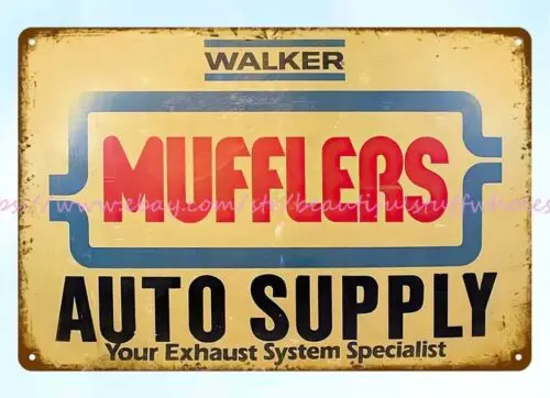 Walker Mufflers Auto Supply metal tin sign retro home decor