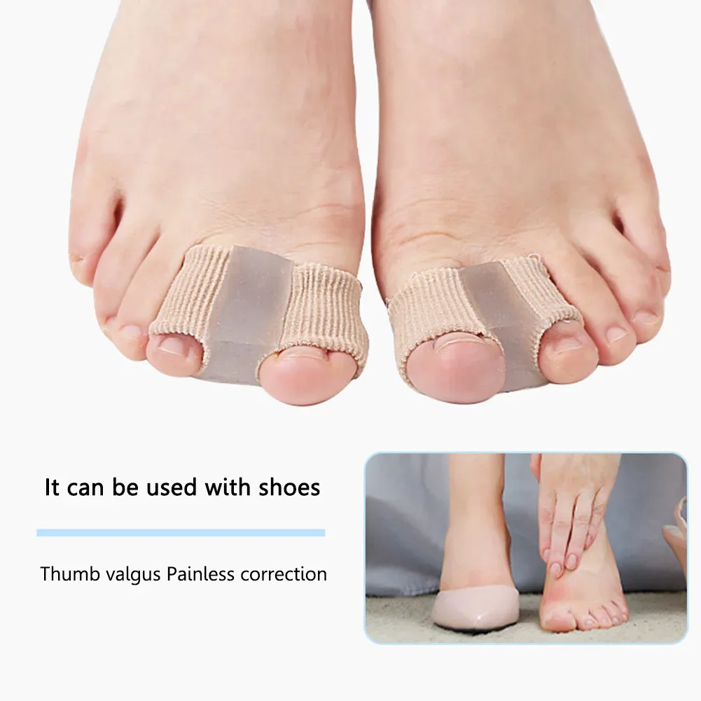 مصحح أروح إبهام القدم ، فاصل موزع أصابع القدم من السيليكون ، لوحة تصحيح إصبع الإبهام ، مقوم مصحح أصابع الدهون ، 2 VA