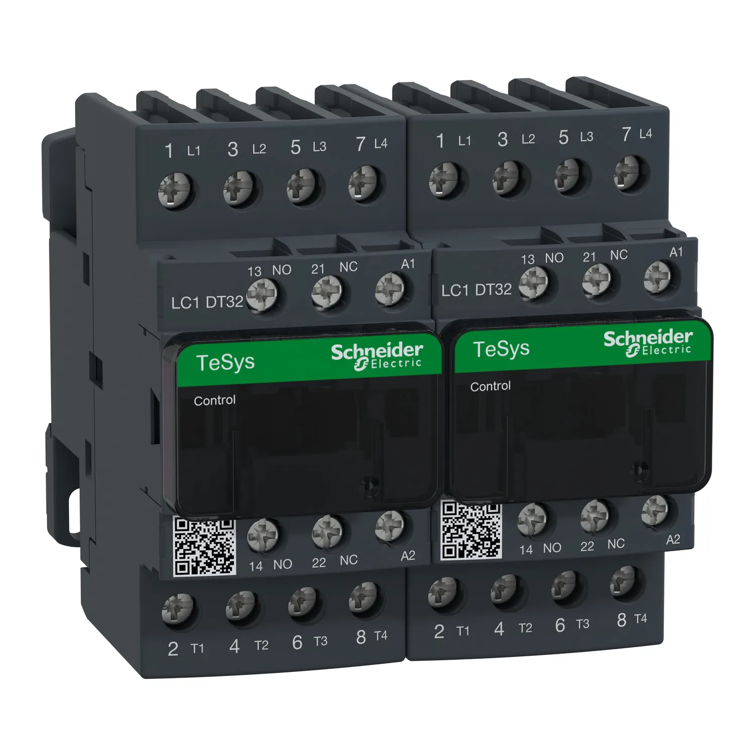 

LC2DT32B7 LC2DT32B7C = LC1DT32B7C * 2 + LADT9R1V * 1 changeover contactor