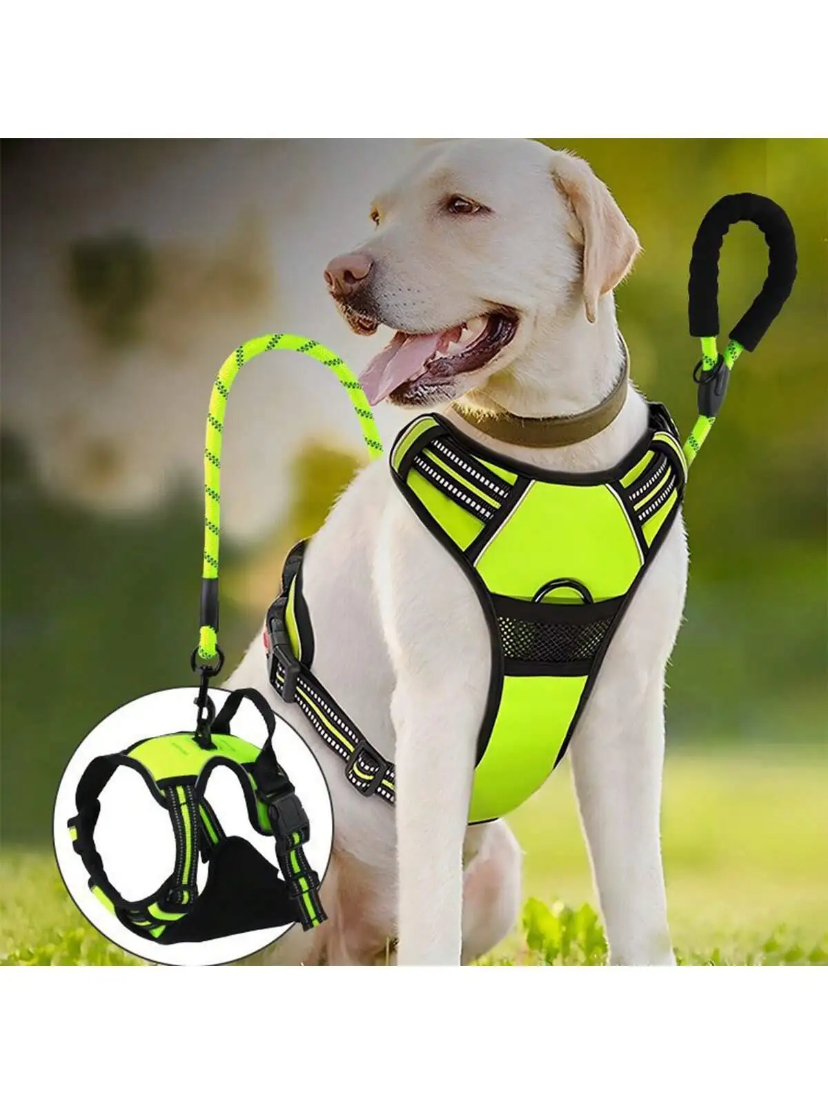 

2pcs Reflective Dog Harness And 1.5 Meter Leash Breathable Pet Harness For Large And Small Medium Dogs And Cats Puppy Chest Vest