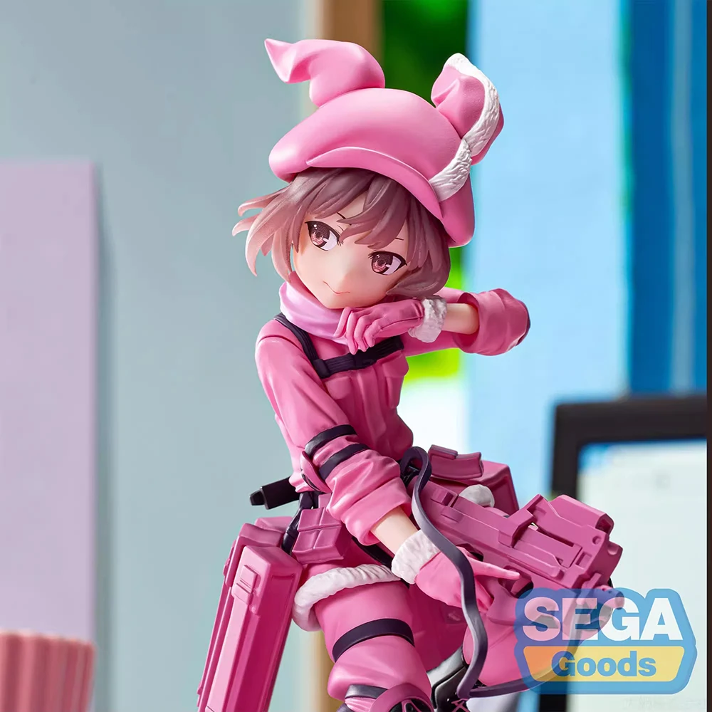 NOWY Oryginalny SEGA Luminasta LLENN (Sword Art Online Alternative: Gun Gale Online II) 17cm Kolekcjonerska figurka anime Model Zabawki