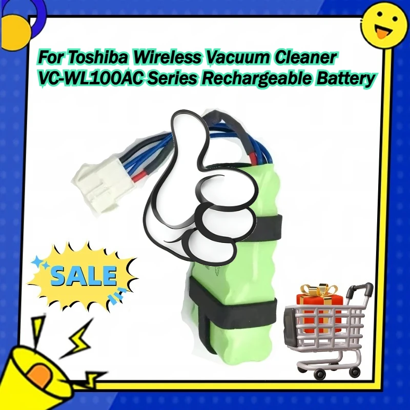 

16.8V 1700mAh/2500mAh/3000mAh AA 14S1P Battery Pack for Toshiba Wireless Vacuum Cleaner VC-WL100AC Series Rechargeable Battery