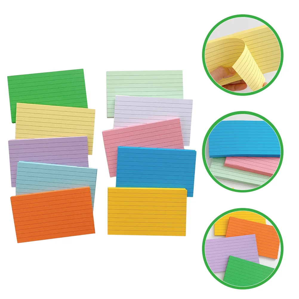 500 Sheets Colored Index Cards Small Note Portable Word DIY Blank Graffiti Sticky Notes Multifunction Multi-function Paper