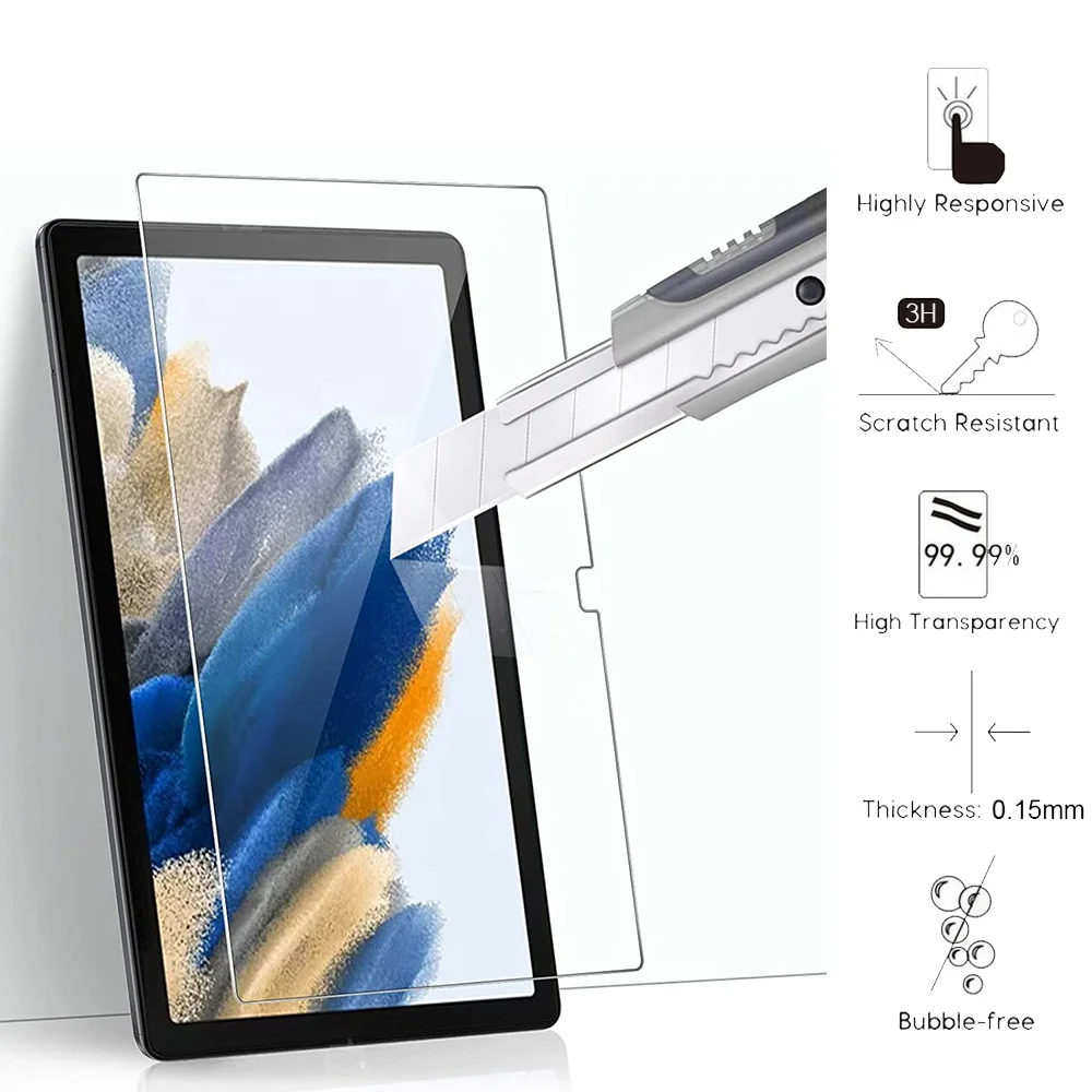 

Tempered Glass for Samsung Galaxy Tab A8 10.5 2021 X200 X205 9H Explosion-proof Full Film Tablet Cover Screen Protector