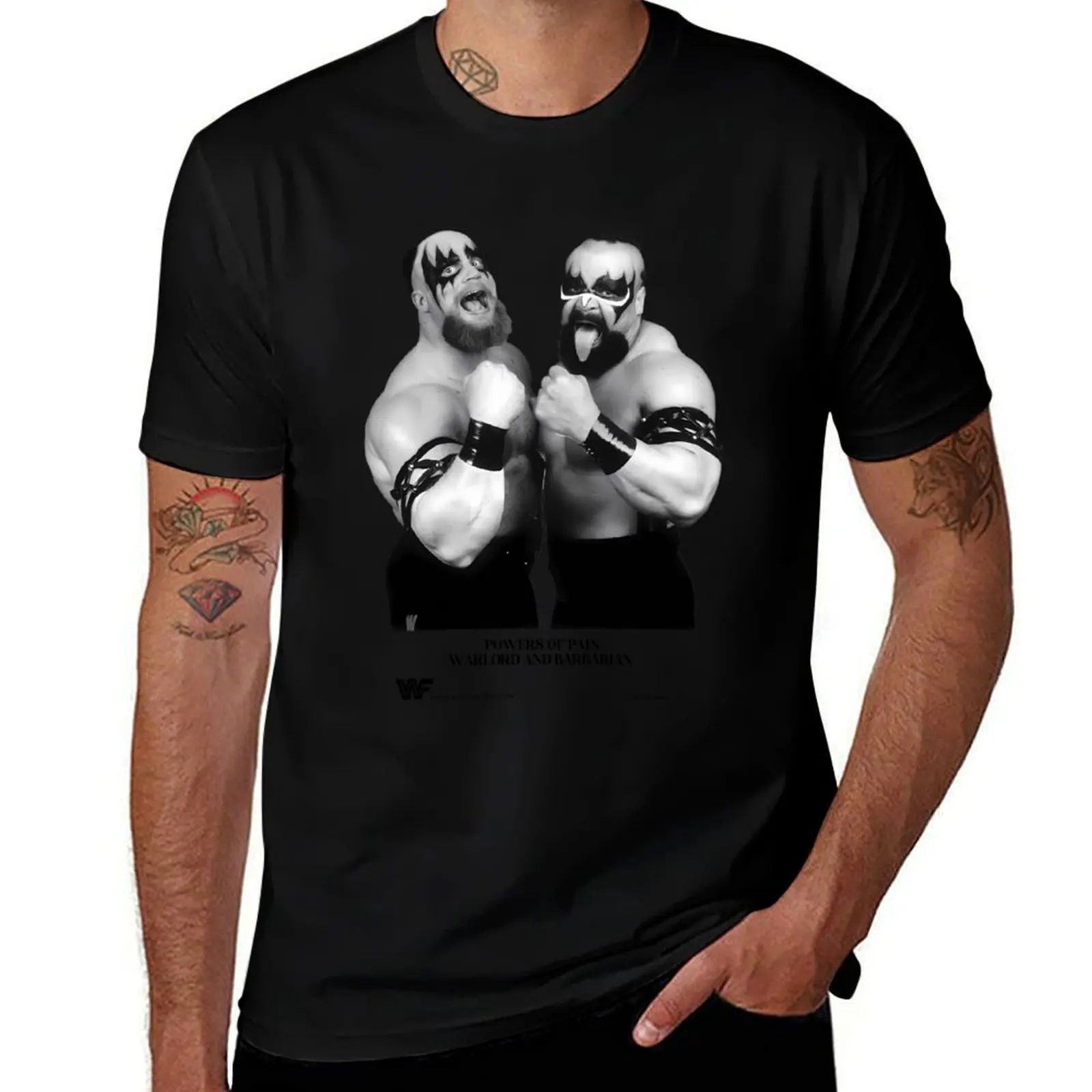 

Power Of Pain Wrestling Warlord and Barbarian meme T-Shirt anime baggy shirts anime shirt mens graphic t-shirts anime