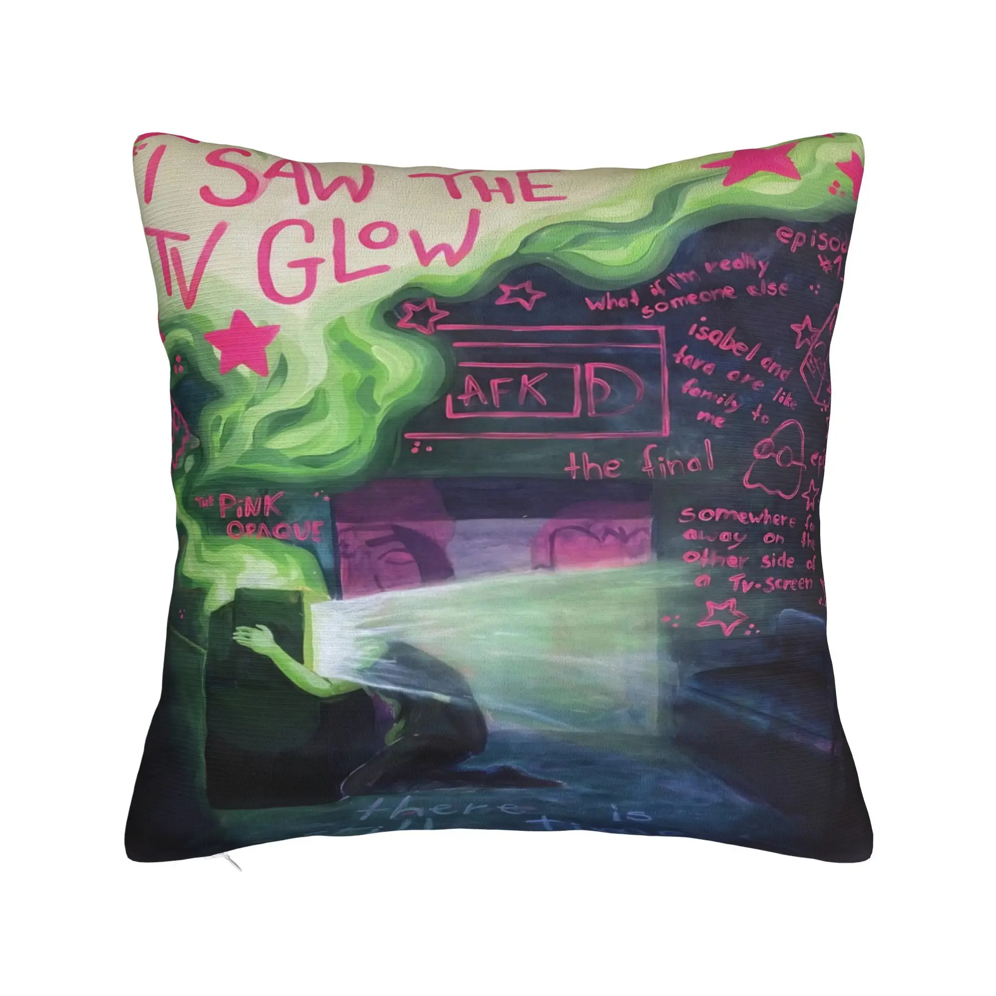 Seat Decor I Saw The TV Glow  Pillowcase Accessories  Pillow Cover Square Multiple Sizes