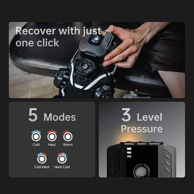 휴대용 온냉 압박 치료기 패드 무릎 마사지용 3단계 압력 조절