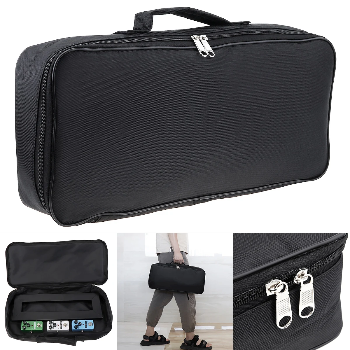 45 x 20 x 8cm Portable Guitar Effects Pedal Board Bag Add Cotton Thicken Waterproof Universal Guitar Pedal Soft Case