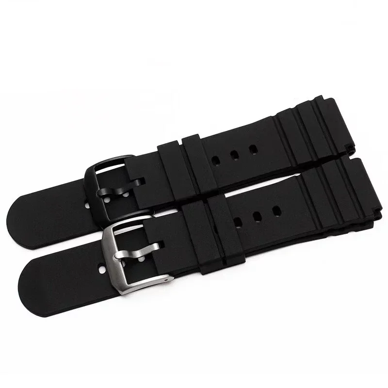 Silicone Rubber Waterproof Watchband for Luminox Men\'s Diving Adventure 3901 3001.Bo 3000 Convex Interface Accessories