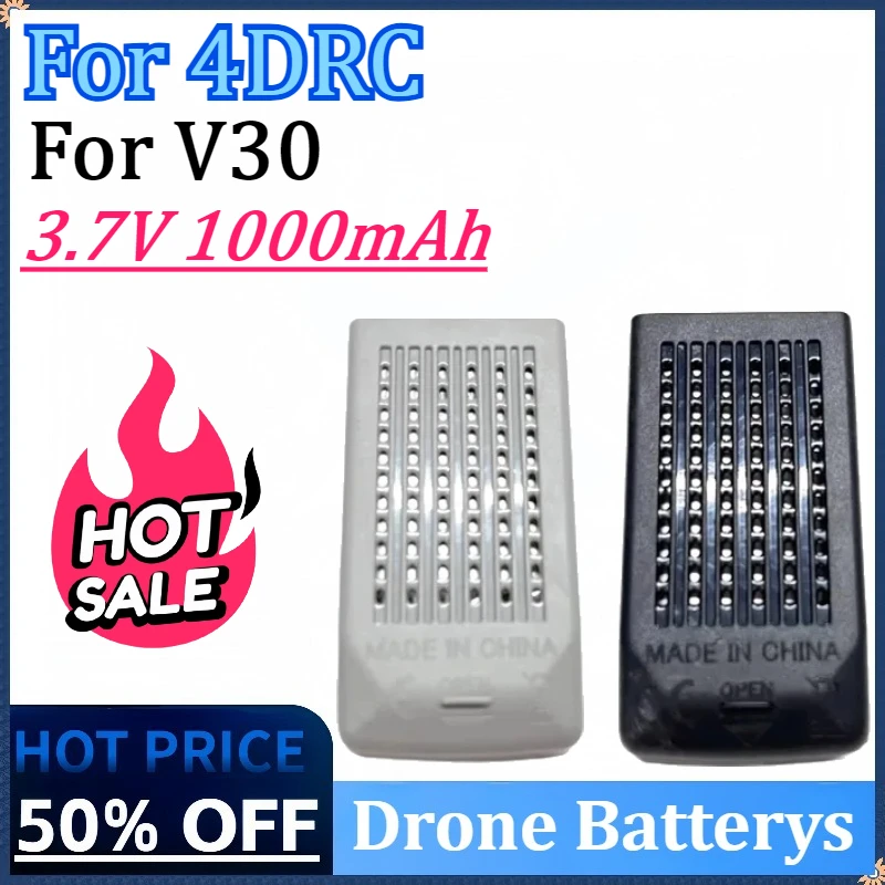 

Newly Upgraded 3.7V 1000mAh Mini Drone Battery for 4DRC V30 RC Quadcopter Battery Replacement Accessory Parts High Quality
