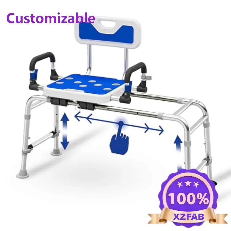 

Factory Direct 2026 Top RatedSliding Shower Chair for Inside Shower Bathtub 500lb Heavy Duty Adjustable Height Transfer Bench Sh