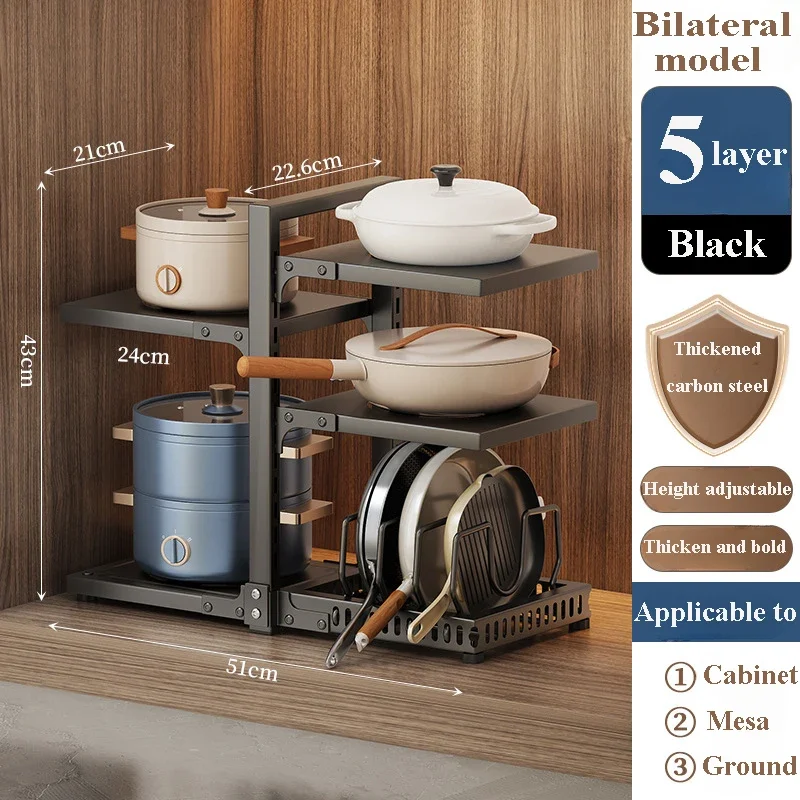 

Kitchen Sink Holde Stainless Steel Multi-layer Adjustable Kitchen Accessories Organizer Multifunctional Kitchen Storage Rack