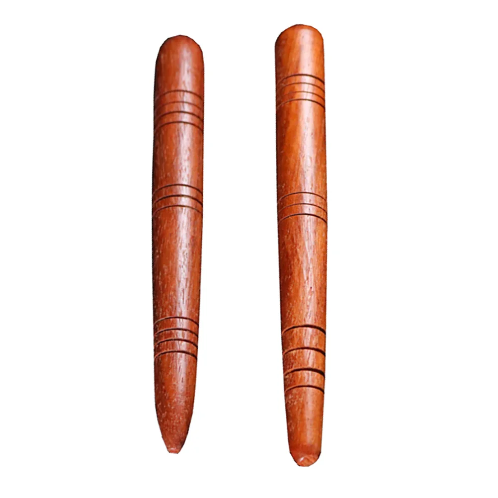 

2 Pcs Acupuncture Stick Massager Face Acupoint Pen Acupressure Spa Hand Care Wooden Tool Self-Massage Bar