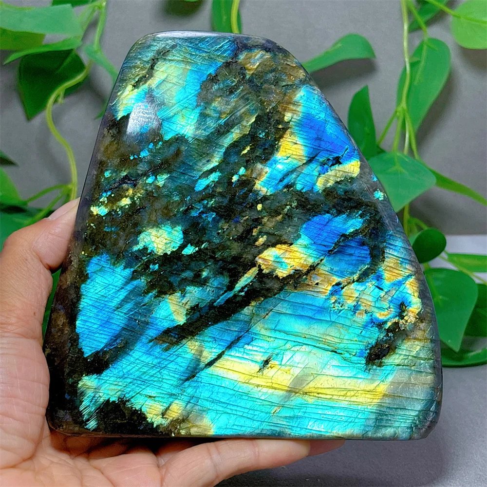 Labradorite Big Free Form Crystal Natural Stone Quartz Stone Minerals Home Garden Decoration Reiki Energy Healing Luck RoomDecor