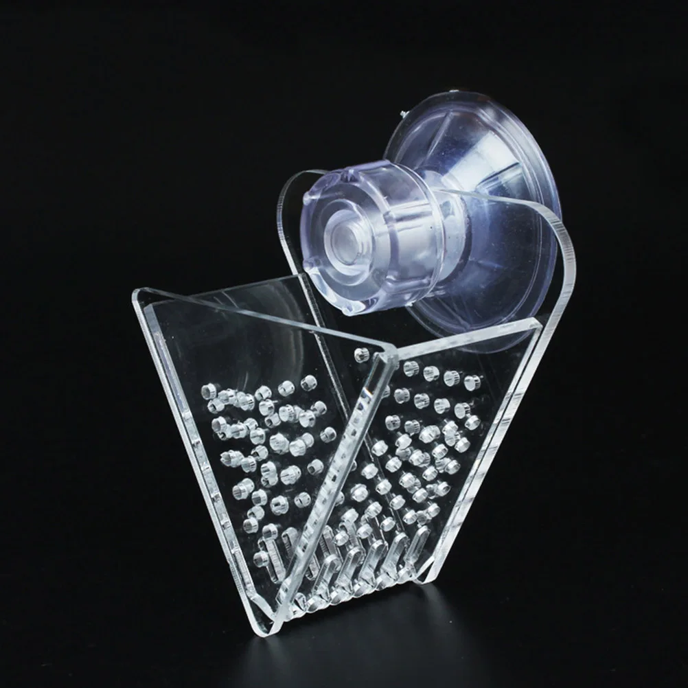 

Acrylic Feeding Cup Fish Feeder Aquarium Supplies Transparent Durable Red Food Small Fish Freshwater Saltwater Tank Decor