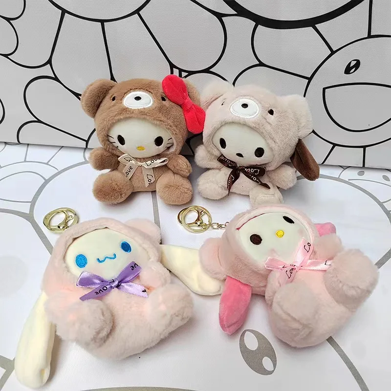 سانريو قلادة أفخم مرحبا كيتي ميلودي Kawaii لطيف جرلي القلب الكرتون أفخم إكسسوارات دمي التعبئة والتغليف حلية قلادة الهدايا #1