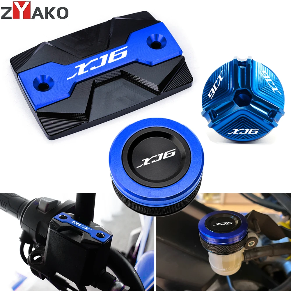 For Yamaha XJ6 XJ6F XJ6N DIVERSION 2010-2013 2014 Motorcycle Front and Rear Brake Fluid Reservior Cap Engine Oil Filler Cap