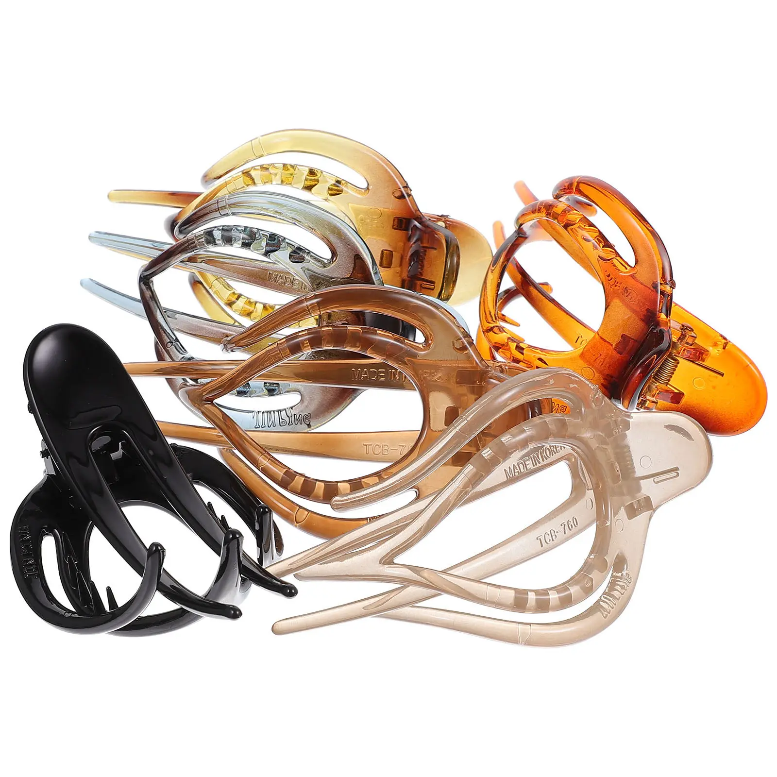 

6Pcs Matte Flat Hair Claw Clips Large French Clamps Strong Durable Hair Styling Accessories Jaw Clips Flat Claw Clip