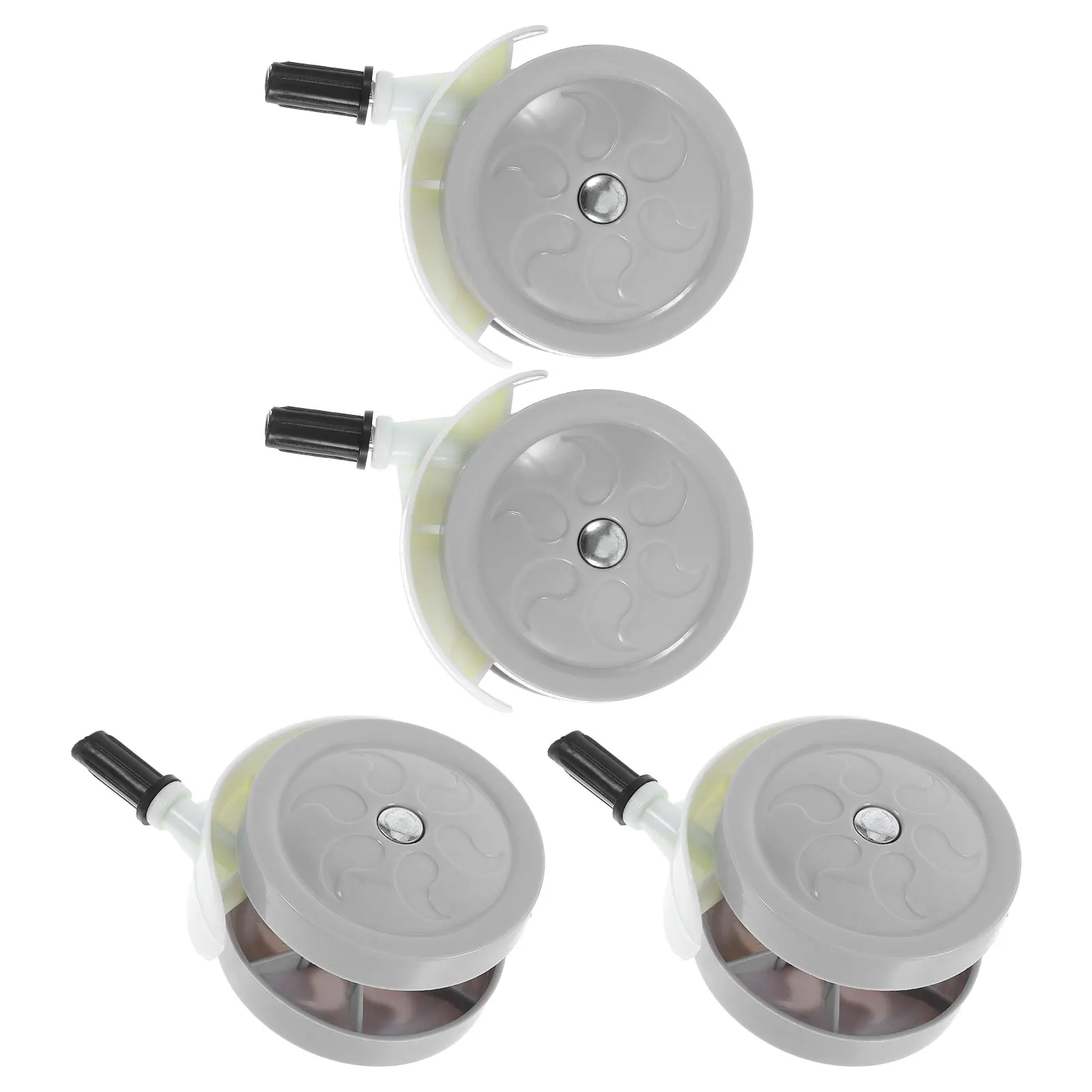 

4pcs Swivel Caster Wheels Baby Stroller Universal Walker Replacement Front Back Light Grey Durable Quiet Detachable For Travel