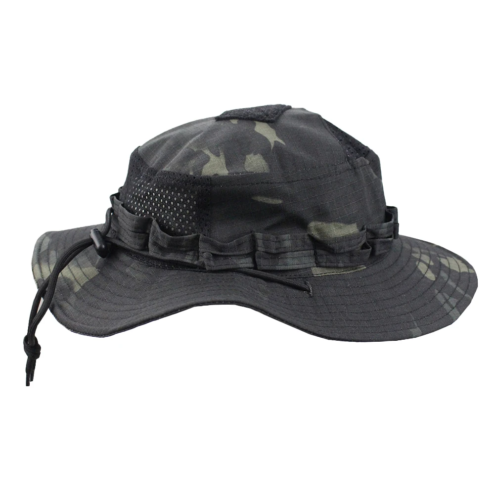 Entusiastas de camuflagem bolso quadrado camo bonnie boné eua balde benny chapéus multicam pesca caminhadas ao ar livre tático bonés de sol