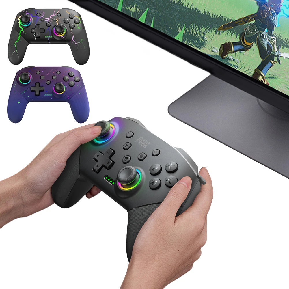 

Bluetooth-Compatible One-Key Pairing Gamepad with Programmable Turbo Function 900mAh Battery 6-Axis Motion for Switch/OLED/Lite