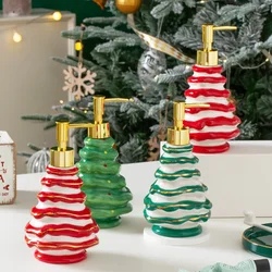 Bathroom Shampoo Bottle Christmas Tree Shape Ceramics Wristband Hand Dispenser Shower Gel Dispenser Press Bottle Soap Dispenser