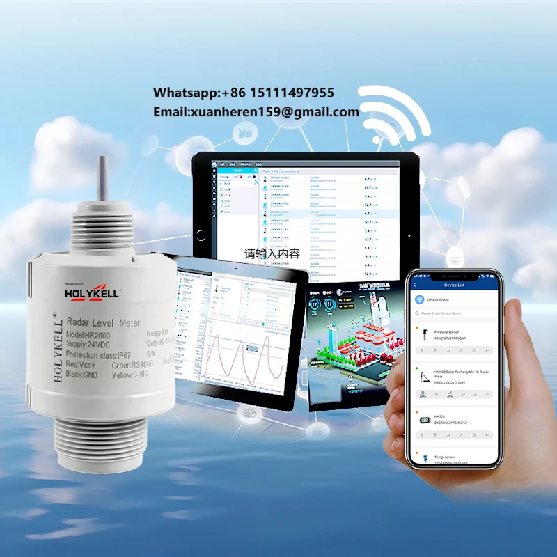 

Holykell RS485 80 GHz radar Level Sensor for Liquid Level Measurement