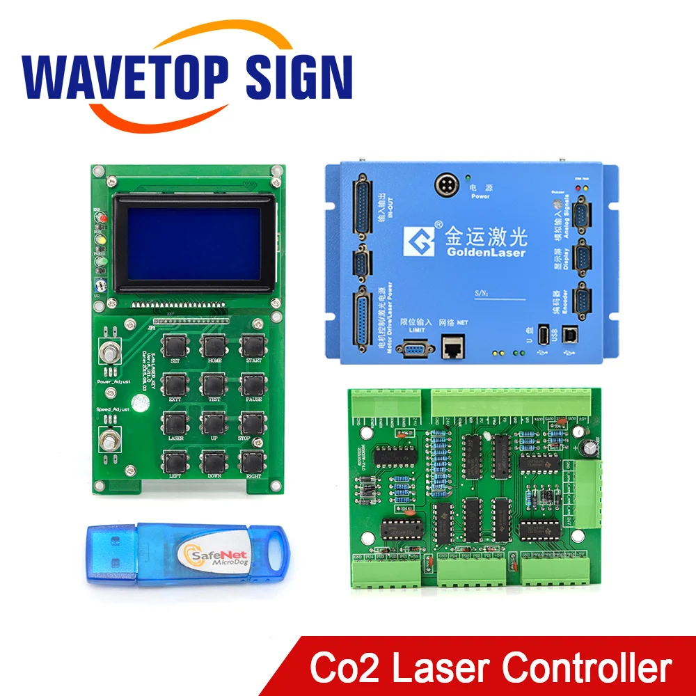 WaveTopSign الذهبي الليزر اللوحة الرئيسية بطاقة التحكم غير متصل بطاقة عرض لوحة التحكم دونغل إشارة تحويل المجلس + كابل