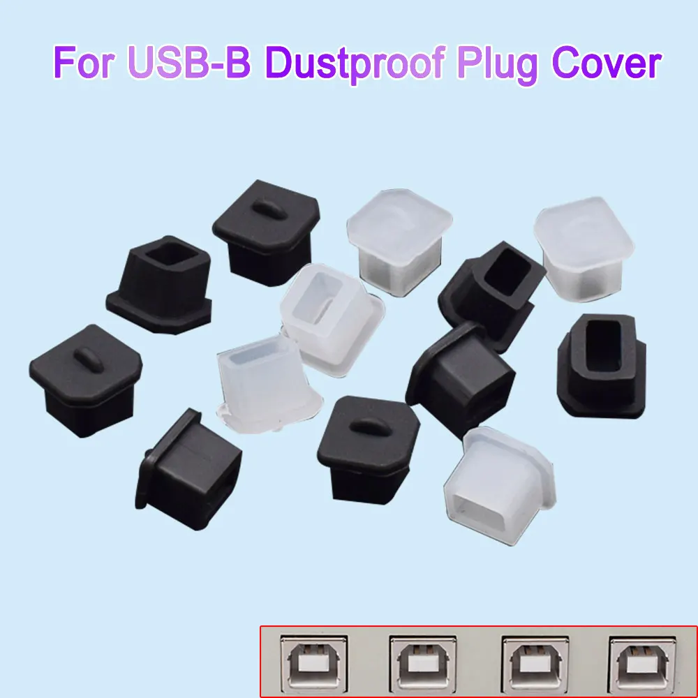 500/1000 PCS USB-B Silicone Rubber Hole Caps Dust proof Plug Cover For USB-B Female Port Dust proof Moisture Protection Cover