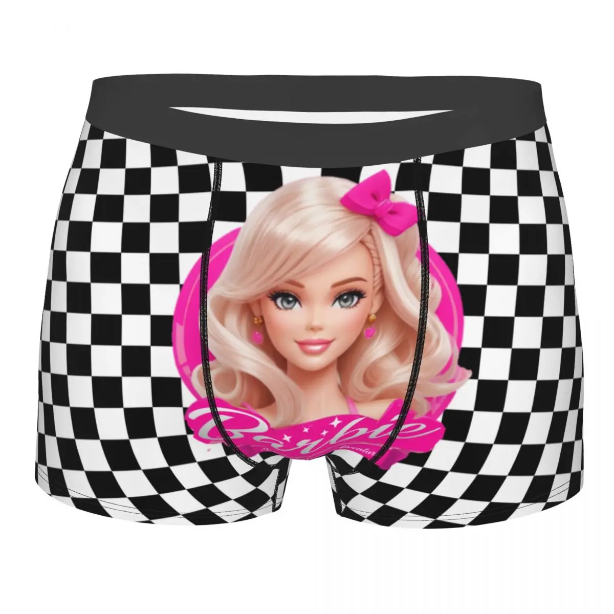 Custom Cartoon Barbie Girl Boxers Shorts Mens Briefs Underwear Funny Underpants