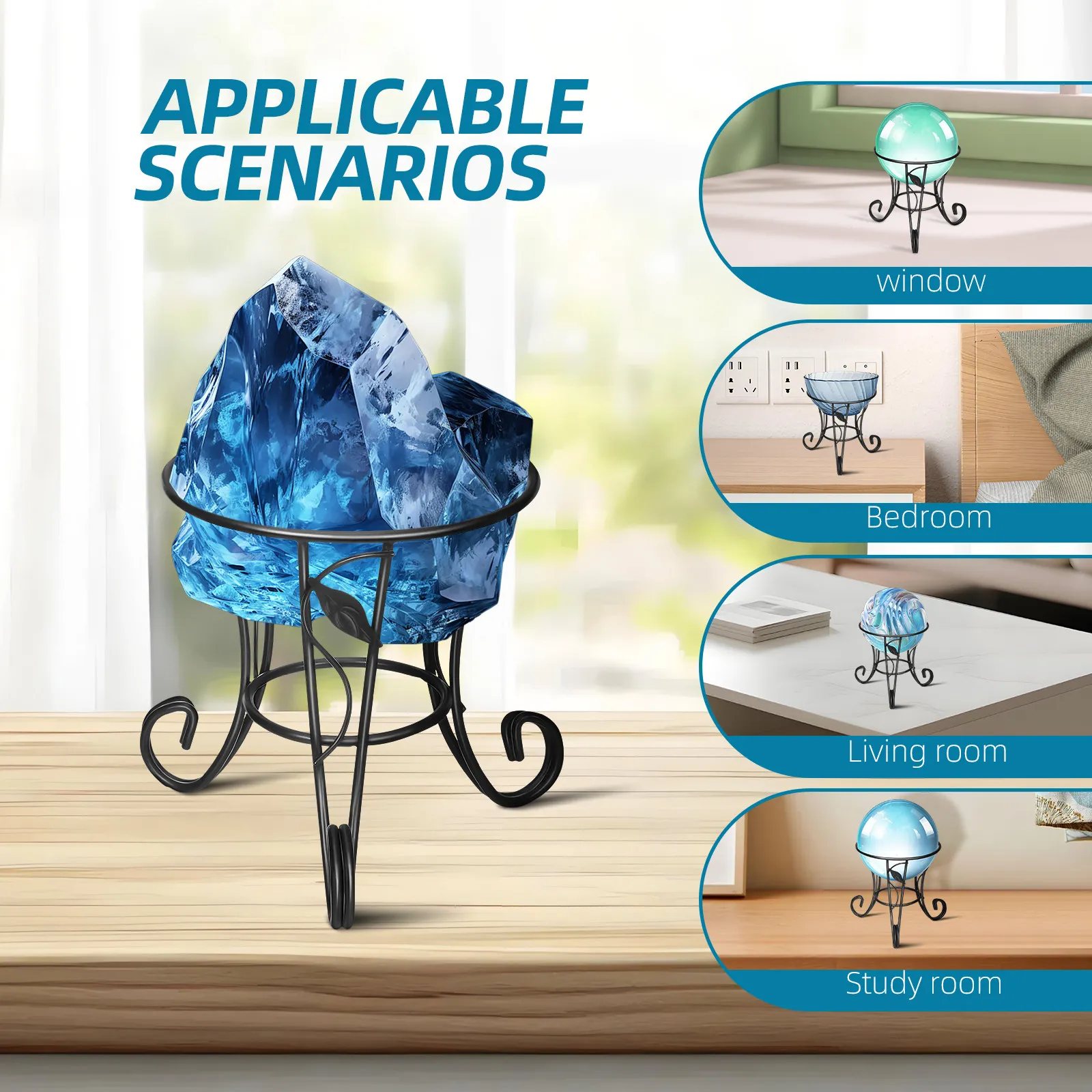 

Crystal Ball rack iron art vintage Gazing Ball Support Stand Ball Display bracket Crystal Ball Base stand home Flowerpot Rack