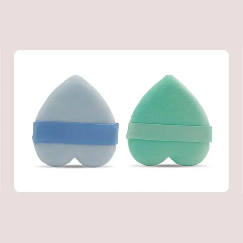 Heart-Shaped Velvet Sponge Puff para maquiagem facial, Puff cosmético, Cotton Puffs, Make Up Tools