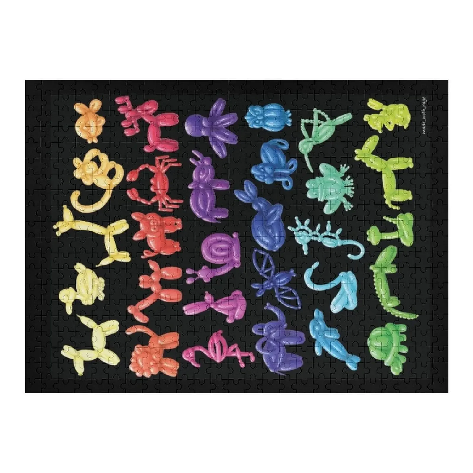

Rainbow Balloon Animals Jigsaw Puzzle Diorama Accessories Custom Kids Toy Personalized Baby Object Puzzle