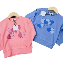 2023 Fashion Kids Boy Girls Cartoon Balloon Pattern Hoodie Tops Sweater Long Sleeve Boys Hoodies Coat