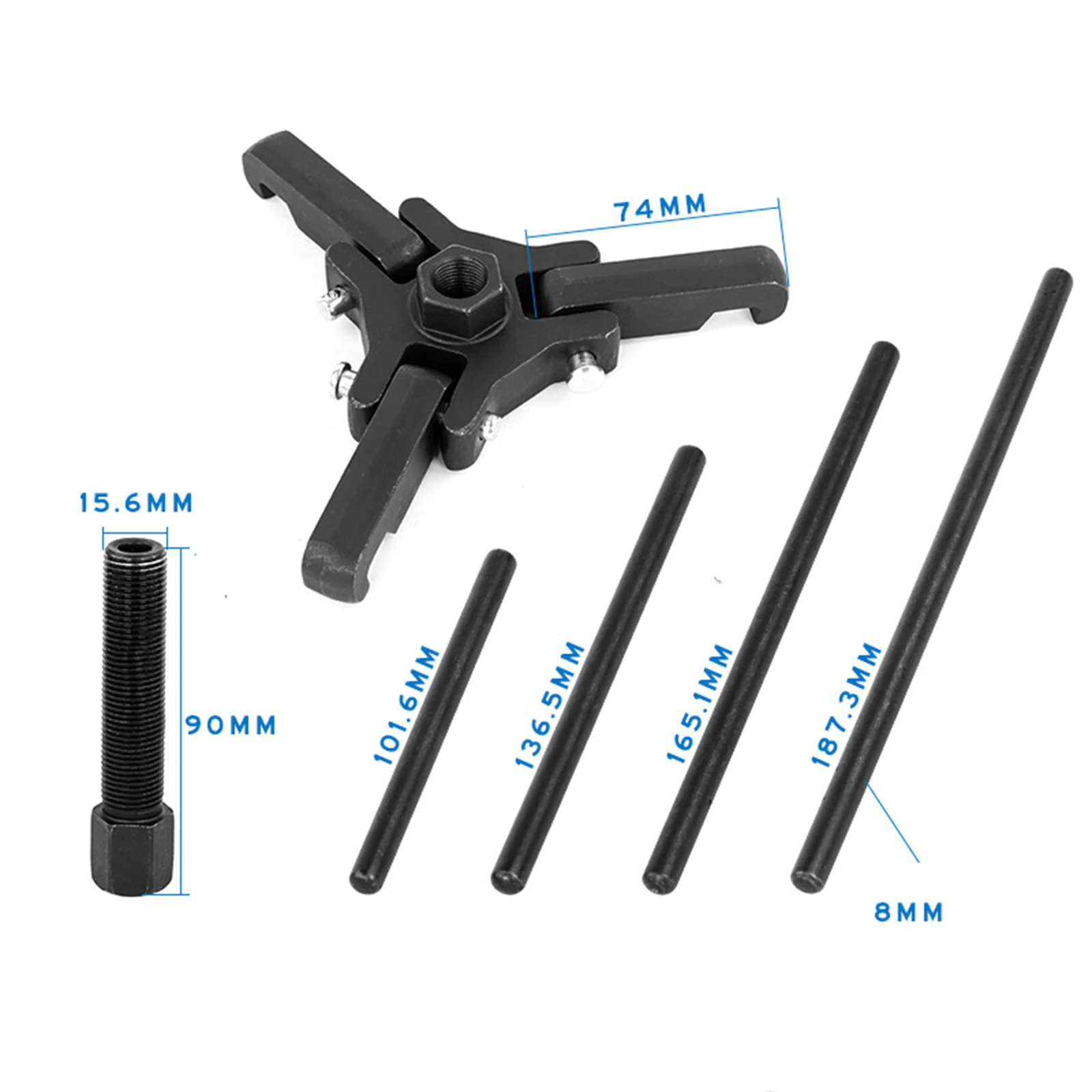 Harmonic Balancer Tool Portable Multifunction Industrial Tool Durable Pulley Puller Three Jaw Belt Pulley Disassembly Tool