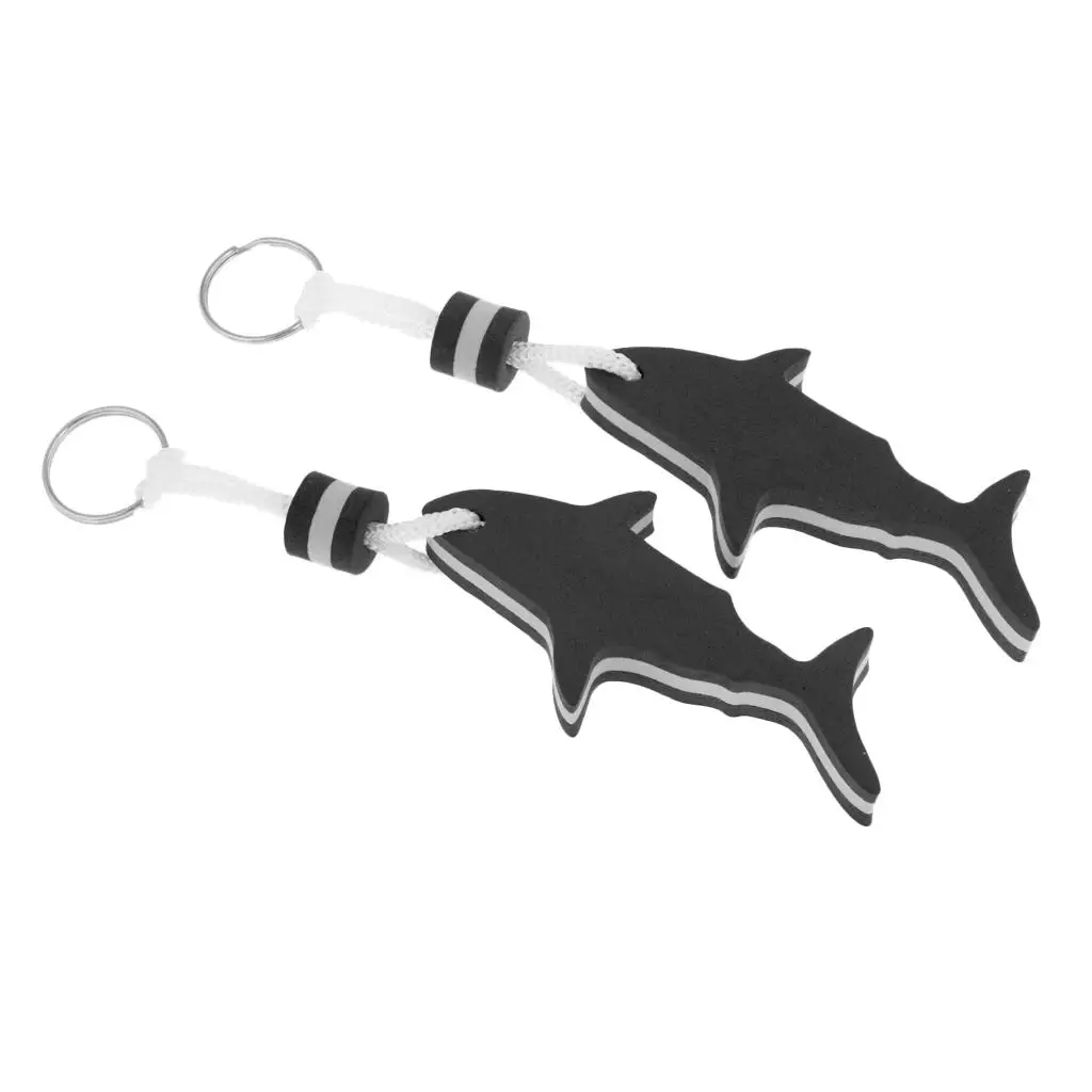 Buoyant Shark Floating Keychain EVA Key Float Keyring for Seaside Kayaking Boating Beach Sports