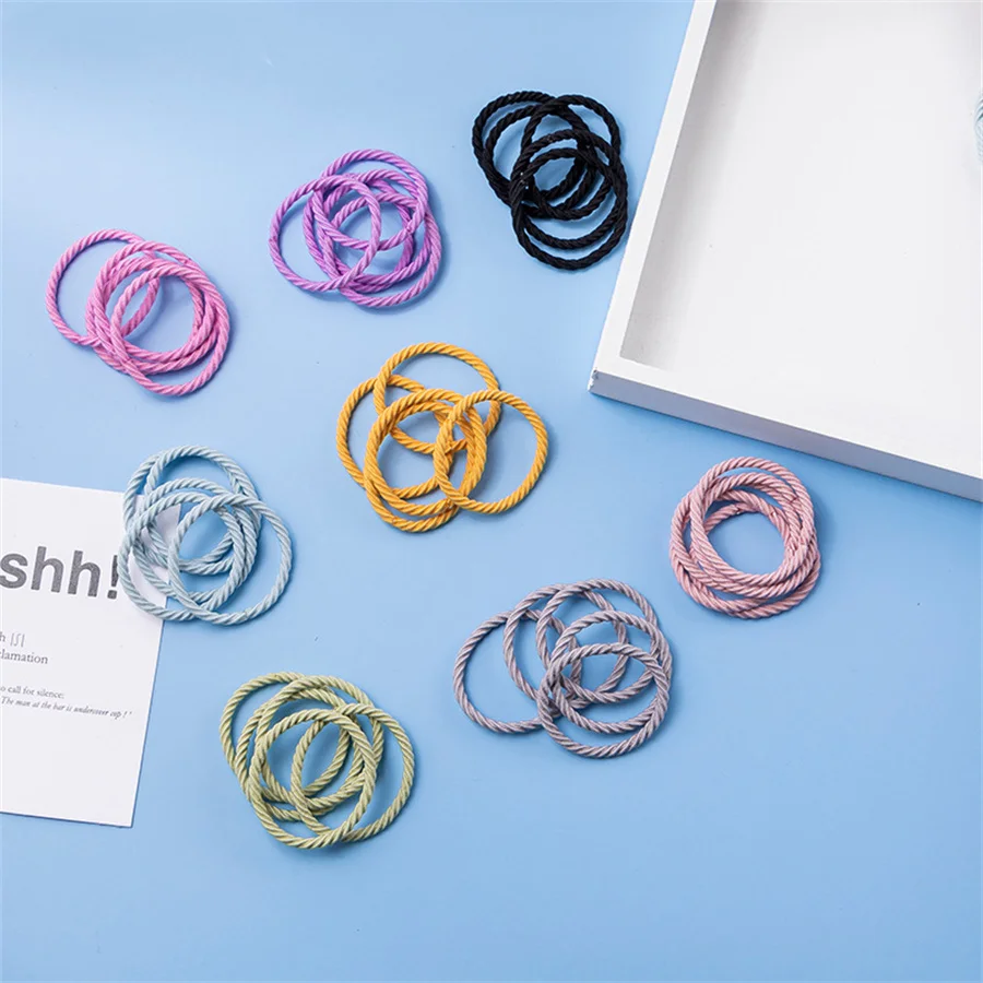 50/100PCS/LOT Candy Color Elastic Hair Bands For Baby Girls DIY Hair Tie Child Hair Scrunchie Head Rope Fashion Hair Accessories