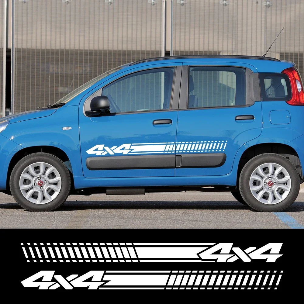 Car Sticker For Fiat PANDA Door Side Decal Kit Auto DIY Sticker Styling Vinyl Film Waterproof Decals Car Exterior Accessories