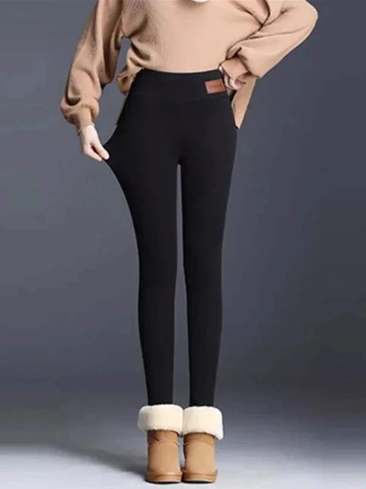 Winter Women Leggings Velvet Warm Pants Hight Waist Leggings Women Solid Color Legging Comfortable Keep Warm Stretchy Legging