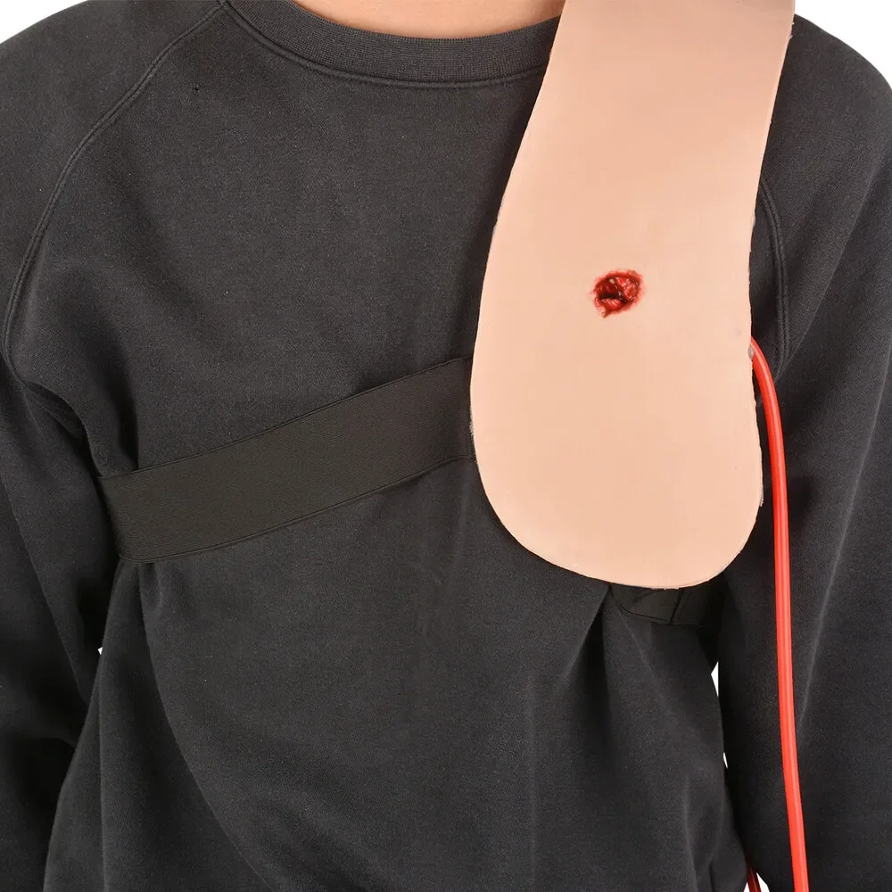 Wearable Chest Gunshot Wound Model for Penetrating Chest Injury Training