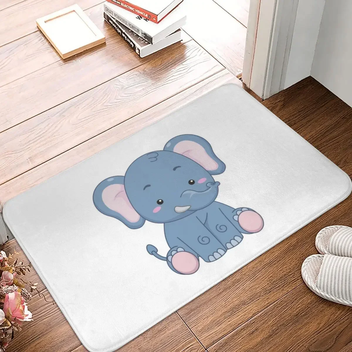 Dumbo The Adorable Elephant Doormat Rug carpet Mat Footpad Polyester Anti-slip Washable Entrance Kitchen Bedroom balcony toilet